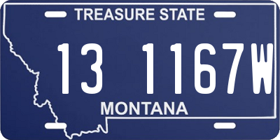 MT license plate 131167W