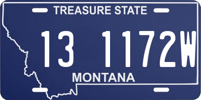 MT license plate 131172W