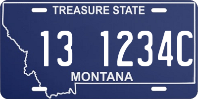 MT license plate 131234C