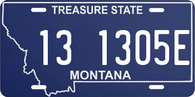 MT license plate 131305E