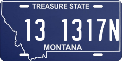 MT license plate 131317N