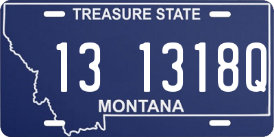MT license plate 131318Q