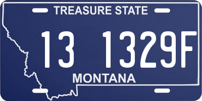 MT license plate 131329F