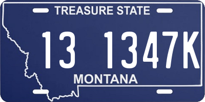 MT license plate 131347K