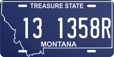 MT license plate 131358R