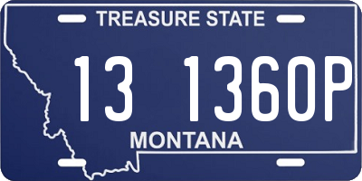 MT license plate 131360P