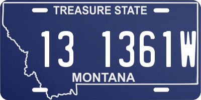 MT license plate 131361W