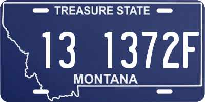 MT license plate 131372F
