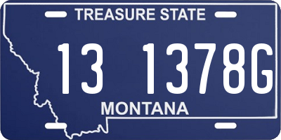 MT license plate 131378G