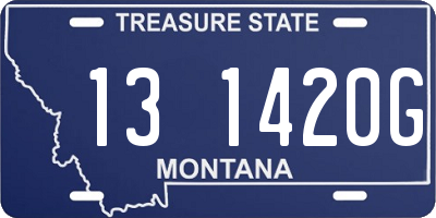 MT license plate 131420G
