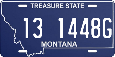 MT license plate 131448G