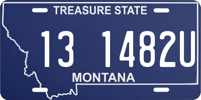 MT license plate 131482U