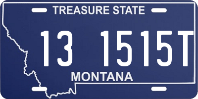 MT license plate 131515T