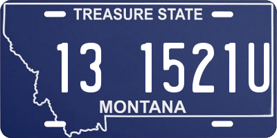 MT license plate 131521U