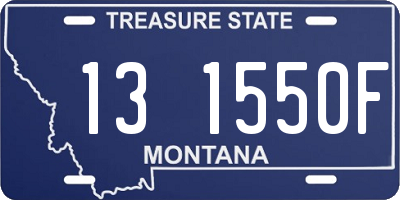 MT license plate 131550F