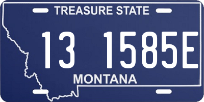 MT license plate 131585E