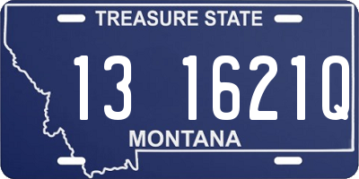 MT license plate 131621Q