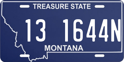 MT license plate 131644N