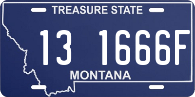 MT license plate 131666F