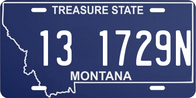 MT license plate 131729N