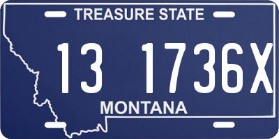 MT license plate 131736X