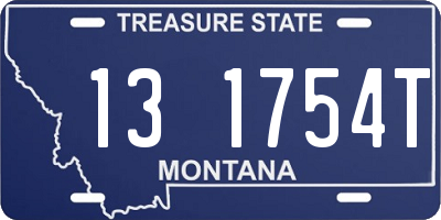 MT license plate 131754T