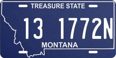 MT license plate 131772N
