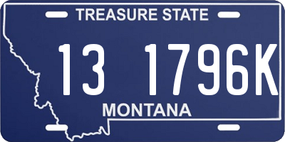 MT license plate 131796K