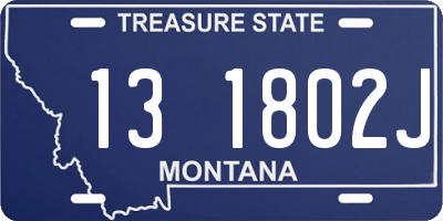 MT license plate 131802J