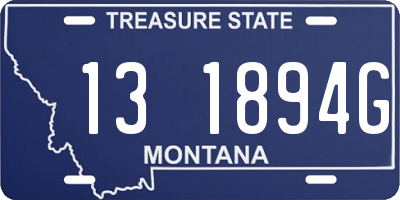 MT license plate 131894G