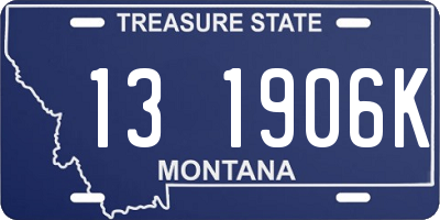 MT license plate 131906K