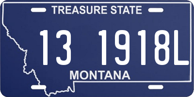 MT license plate 131918L