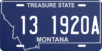 MT license plate 131920A