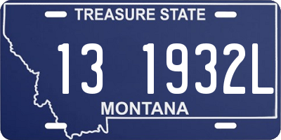 MT license plate 131932L