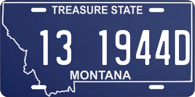 MT license plate 131944D