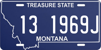 MT license plate 131969J