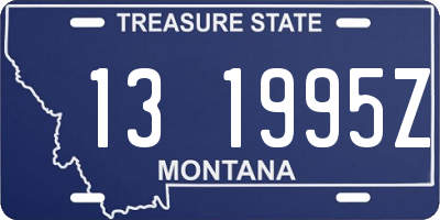MT license plate 131995Z