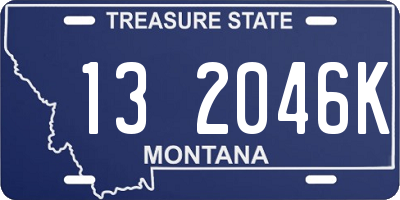 MT license plate 132046K