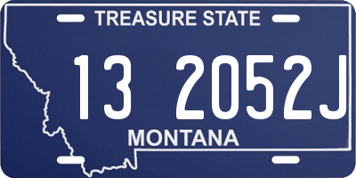 MT license plate 132052J