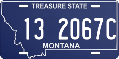 MT license plate 132067C