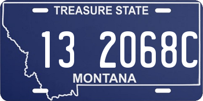 MT license plate 132068C