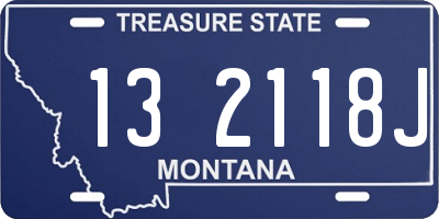 MT license plate 132118J