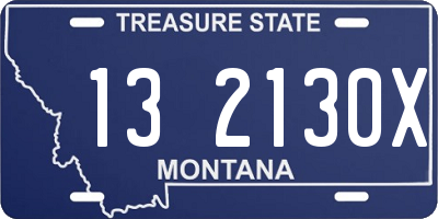 MT license plate 132130X