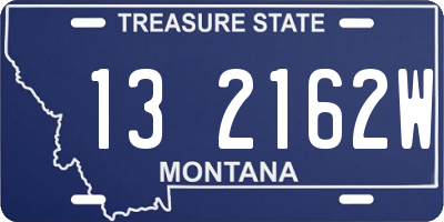 MT license plate 132162W