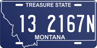 MT license plate 132167N