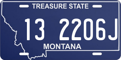 MT license plate 132206J