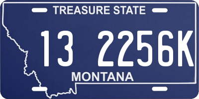 MT license plate 132256K