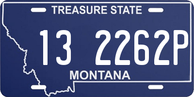 MT license plate 132262P