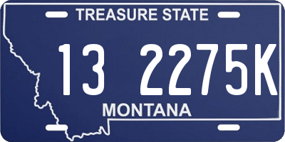 MT license plate 132275K