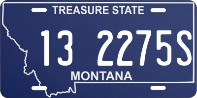MT license plate 132275S